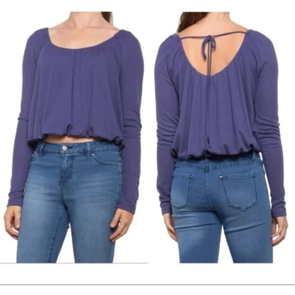 Free People Women’s Bondi Blue Termal Top Long Sleeve ✨brand new✨XL